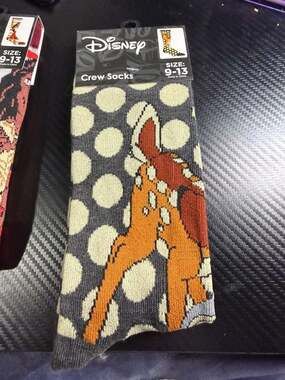 Disney Bambi Polka Dot Crew Socks Size 9-13